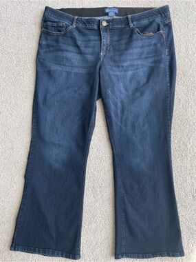 Democracy “Ab”solution Dark Wash Flare Denim Jeans Plus Size 24W